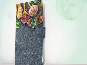 全機種対応 手帳型 スマホケース iPhoneXs iPhone9 iPhoneXs Maxおしゃれ キッチンの香辛料の画像