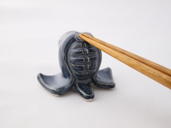 剣道のメン箸置き（藍色）の画像