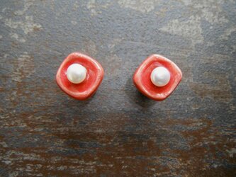 jewel  pottery pierce/earring(赤い実）の画像