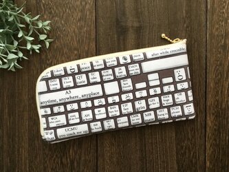 軽くて薄い♪Ｌ字長財布 キーボードの画像