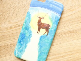 SALE!!!【iPhone/Android対応】「星降る夜に、鹿と出逢った」スマートフォンケースの画像