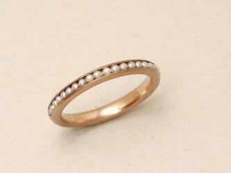 K18 ケシパールリング ピンクゴールド