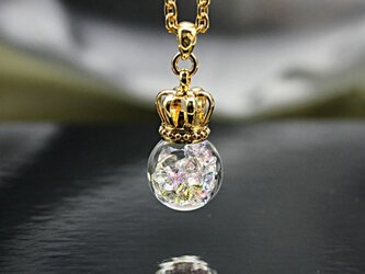 Bijou glass ball Gold Crown S Pendant ライトストーンカラーの画像