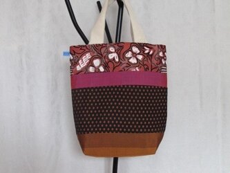 sac1  水玉と小鳥と花のトートバッグの画像