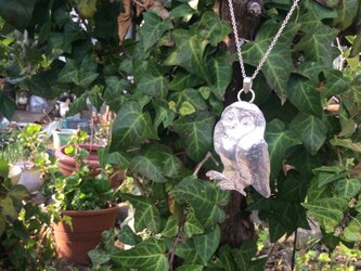 純銀999　ふくろうペンダントトップ/ Owl pendantの画像