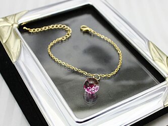 Bijou Glass Ball Bracelet レッド系カラーの画像