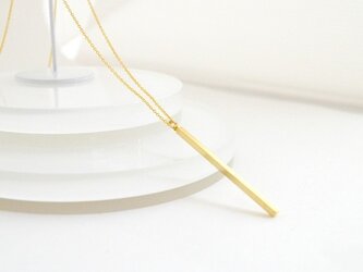 Long Bar Necklace(gold)の画像