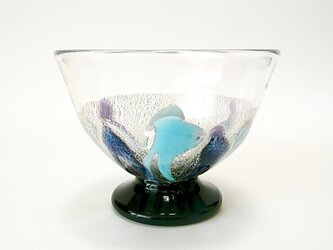 【再販】プラチナ箔デザートグラス（紫）−２の画像