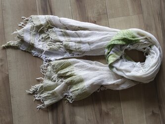 print shawl BIG cotton100　d02の画像