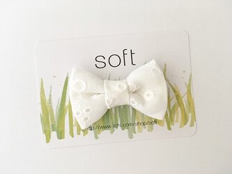 「コットンホワイト」ヘアクリップの画像