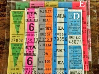 150枚【D+E+F】アルゼンチンVintageバスチケット　DA-BTA041の画像