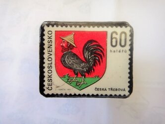 チェコスロバキア　切手ブローチ1315の画像