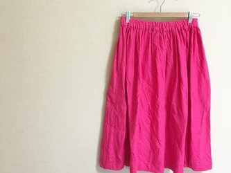 ピンク　リネン　スカートの画像