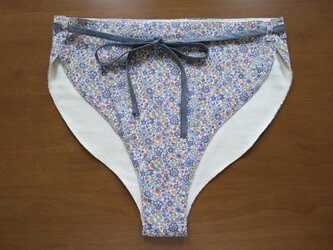 女神の和ぱんつ（ふんどしパンツ／深履き）淡いブルー×デニムの紐の画像