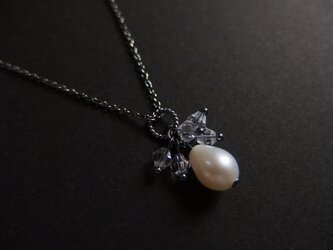 【silver925】アンティーク風パールペンダントの画像