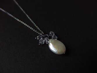 【silver925】アンティーク風パールペンダント その2の画像