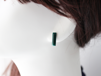 sippo stick  emerald      七宝焼きビアス　(イヤリングへの変更可）の画像
