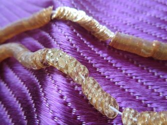 **♥Antique Frech Embossed Paillette Pale Champagne Gold♥**の画像