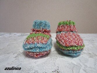 手編み Baby ブーティ  Rico Design Superba Bamboo 01の画像