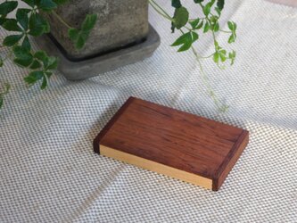 名刺入れ【スライド式 、ブビンガ／メープル／サティーネ】の画像