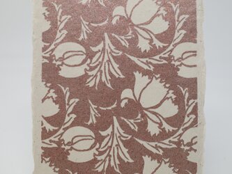ギルディング和紙葉書　芥子の花　赤混合箔の画像