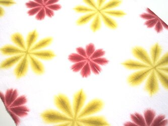 華やかカラー#1＊雪花絞りの手ぬぐいの画像