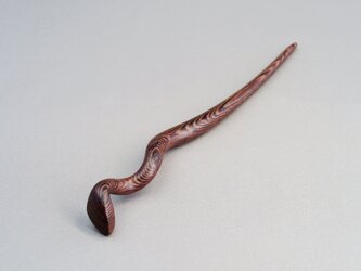 木製 蛇のかんざし(Ｍサイズ) MTS/ムラサキタガヤサンの画像