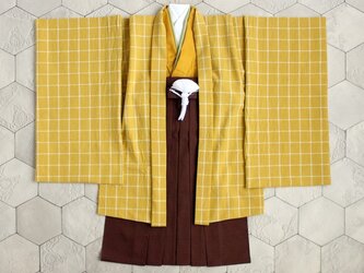 ◆羽織袴セット/ペンチェック/5歳【受注生産】の画像