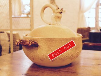 ねこ吐息土鍋の画像