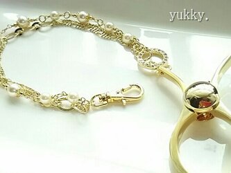 【再販】パール＊グローブチェーン♪バックチャーム Gの画像