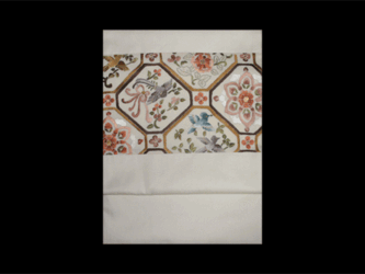 創作帯　中国刺繍（作り帯　二部式）1の画像