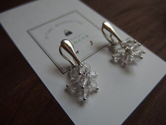 【silver925】輝く水晶のつぶつぶイヤリングの画像