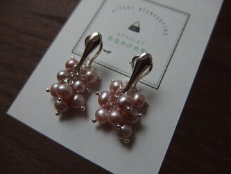 【silver925】モーブパールつぶつぶイヤリングの画像