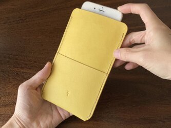 草木染め革丨全機種対応スマホケース【すぽっと/spot】きはだ染め 手縫い 手染め 手作り iPhone17 Pixel10 他