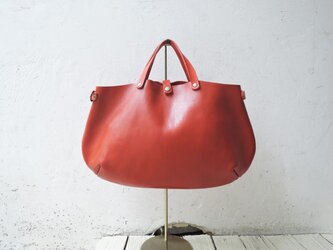 【ORZO】神戸ORZO トート ショルダー 2way BAG (M) レッドの画像