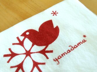 鳥柄の捺染てぬぐい yamadama ＊オリジナルの画像
