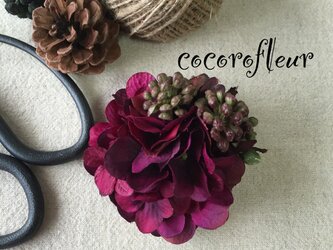 秋紫陽花corsage&hairaccessoryの画像