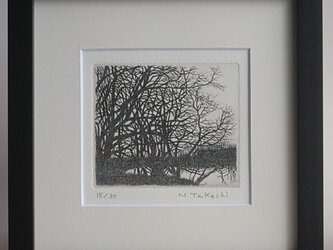 冬の樹 / 銅版画 (額あり）の画像