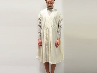[ボタニカルダイ] イチジク染め ウエストタックロングワンピース 8614-04007-81の画像