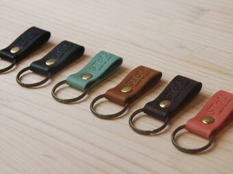 [本革＊6色] レザーキーホルダーの画像