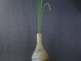 花器（63）しのぎ花器　陶芸家オリジナルの画像