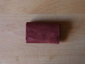 pillow（red soil） - コインケース/カードケース/名刺入れ（レッドソイル）赤茶の画像