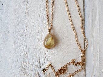 K10[ルチルの実]ロングネックレス  ルチルクォーツの画像