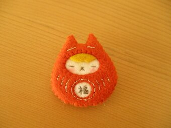 福猫ブローチ2020（前髪やまぶき）の画像