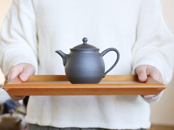 紅茶にお勧め、和でも洋にも似合う後手急須 【愛知県常滑産】澤田朋大さん作・急須・後手・260cc