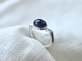 [藍色のビジョンの石 iolite]ringの画像