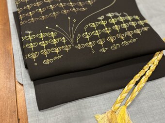塩瀬お花模様　なごや帯の画像