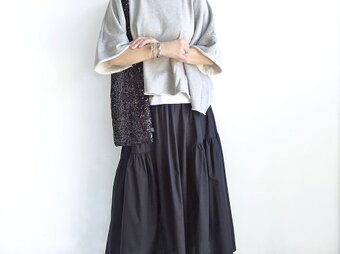サイドティアードスカート（ブラック）