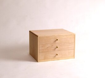 A5サイズの引き出し 3段 イタヤカエデ