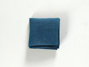 日用品店（布）ベルギーリネンのハンカチ   30cm×30cm 【 ブルーグリーン（ダーク） 】の画像